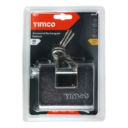 Timco Padlock Armoured Rectangular 90mm